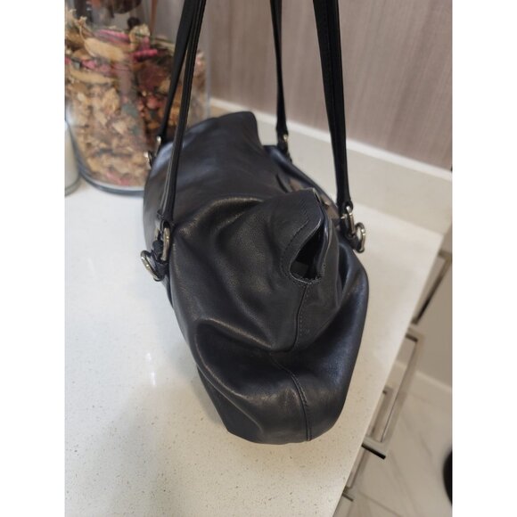 PRADA Milano Italy Black Tessuto-Vitelli Push-lock Easy Shoulder Bag Vintage - Picture 5 of 13